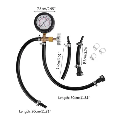 Neutral Fuel Pressure Gauge Set with Quick Connect Hose 0-100 Psi Fuel Pump Pressure Test Tool (Mühərrik alətləri) - fuel-pressure-test-gauge