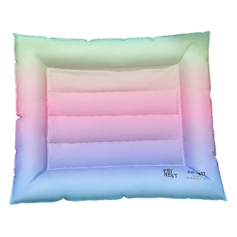 Almohadilla de hielo para mascotas, gradiente de arco iris, nido de hielo, alfombra para perros, alfombra para dormir, alfombra para perros, alfombra de hielo de verano, nido de hielo para gatos, nido de hielo al por mayor