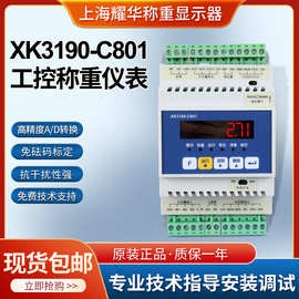 上海耀华XK3190-C801工控显示仪4-20ma模拟量通讯485变送器0-10v