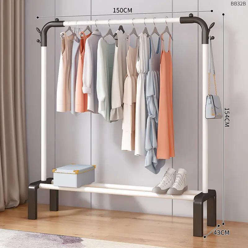 percha de ropa tipo piso para uso doméstico de alto grado colgar prendas de ropa rack varilla telescópica especial para balcón edredón