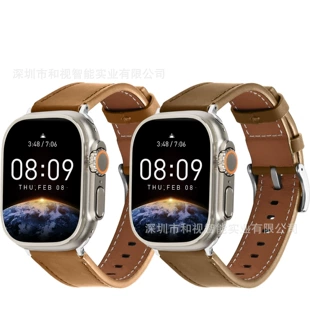 Подходит для Apple Applewatch10 Silk Facial Leather Ultra2 ремешок iWatch умные часы с новыми моделями