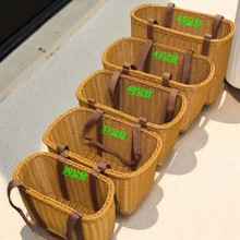 仿藤手工编织提篮家用购物买菜篮子水果蔬菜采摘篮伴手礼花篮