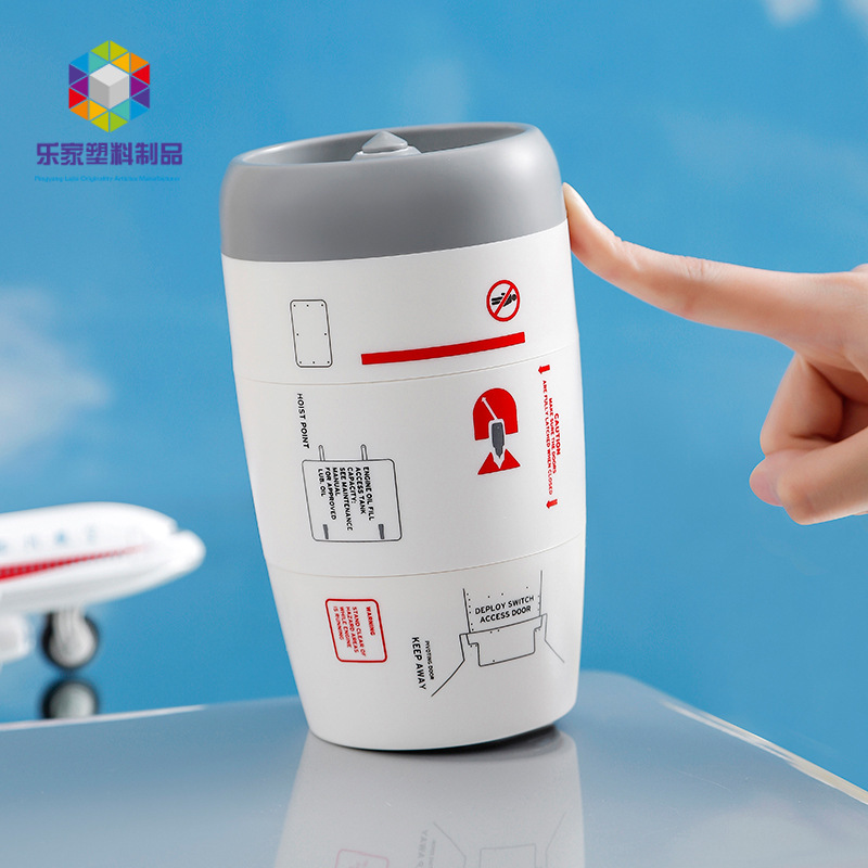 Creative non-inverted cup aircraft engine non-inverted cup water cup anti-dumping coffee cup student sky element hand gift