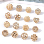 金属保色衬衫扣子女衣服开衫高档金属百搭简约小香风钮扣