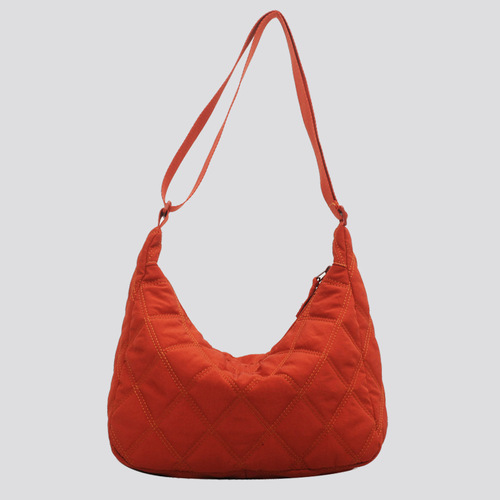 Canvas Down Bag Women's  New Dumpling Bag Korean Diamond Tote Bag Versatile Large Capacity Crossbody Bag Trendy