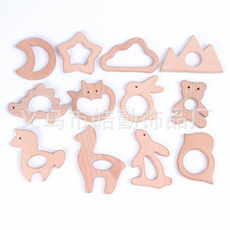 Children's wooden teether, toy, accessory, wholesale
