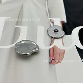 异形薄实心波纹面简约百搭纽扣西装风衣大衣门襟袖口装饰手缝扣