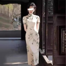 代发退货率支持10% 中式国风改良素雅旗袍夏季新款年轻款少女修身