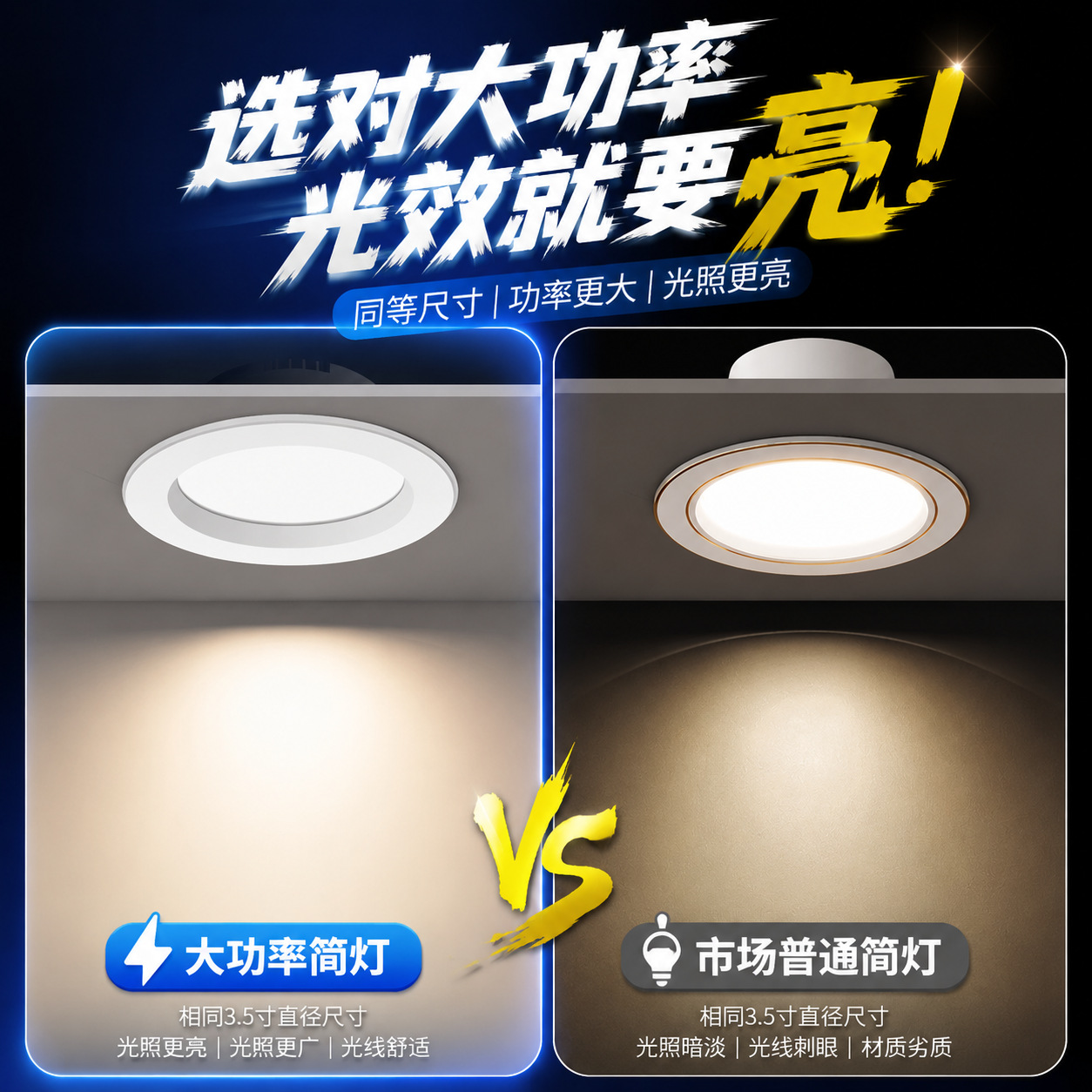 Downlight LED incrustado lámpara de techo doméstica sala de estar lámpara de agujero de techo simple lámpara de ojo de toro tricolor iluminación comercial