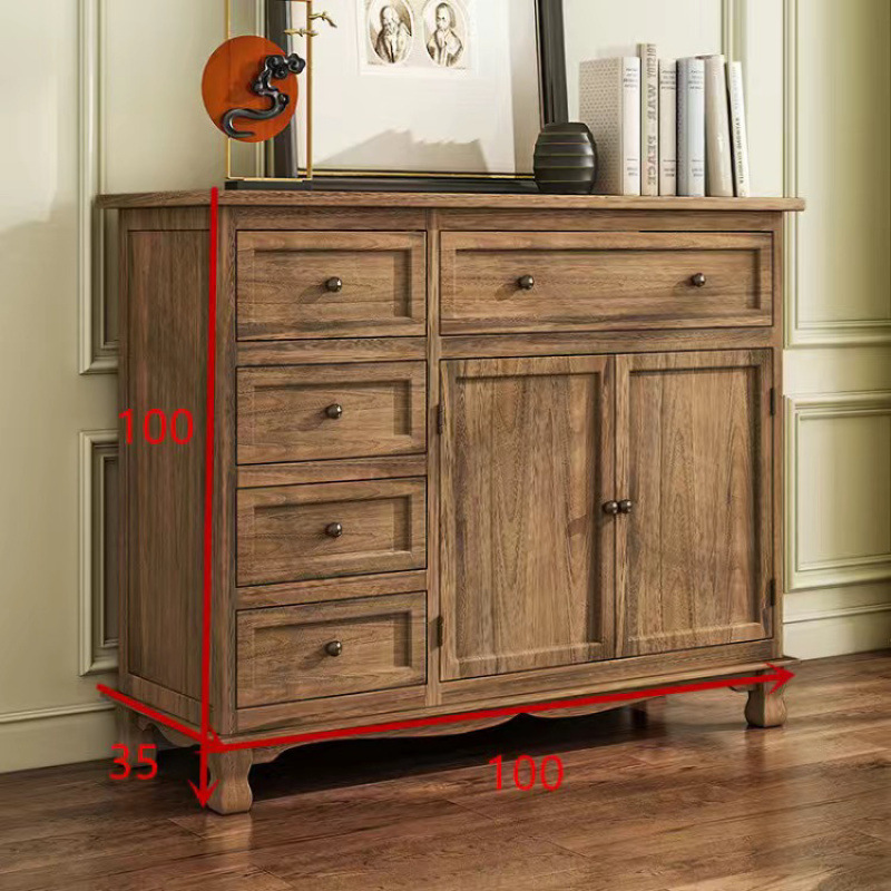 Cinco armarios de madera maciza armario de almacenamiento americano sala de estar dormitorio cabecera de cama pequeño armario de esquina armario de estilo europeo