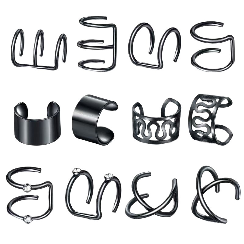 Pinzas para las orejas sin orejas de estilo insiso europeo y americano, pinzas para las orejas de hoja de personalidad simple retro, pendientes de venta caliente transfronteriza al por mayor