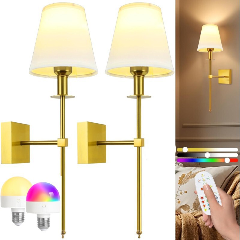Amazon Wireless Battery-Powered Wall Lamp with Detachable Bulb + Remote Control Wall Lamp for Homestay Corridor Decoration Amazon Wireless Battery-Powered Wall Lamp with Detachable Bulb + Remote Control Wall Lamp for Homestay Corridor Decoration