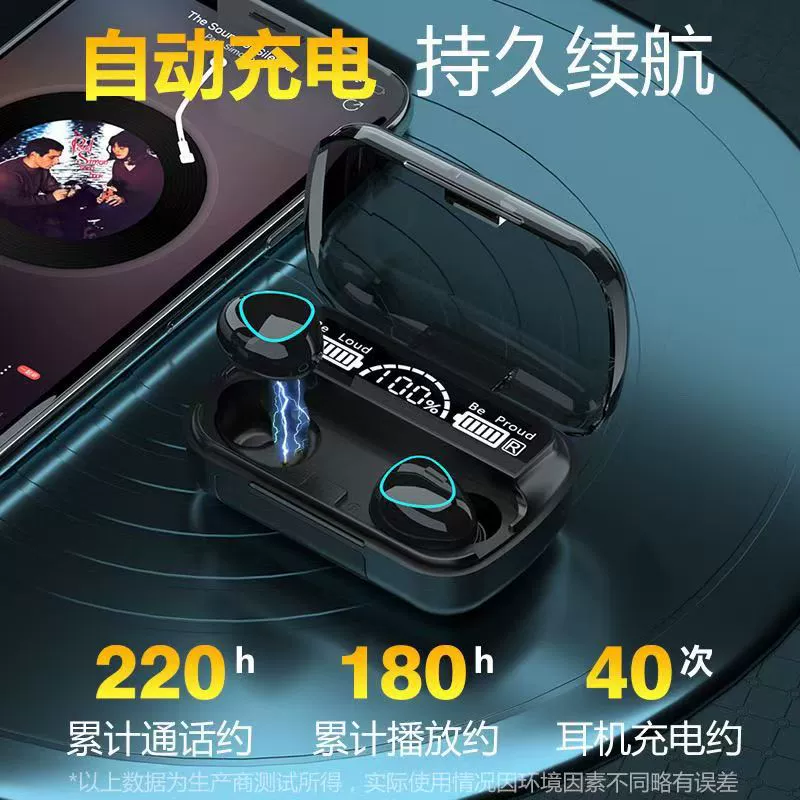 Цифровой дисплей M10 Bluetooth гарнитура ультрадлительная работа батареи беспроводной шумоподавление киберспорт