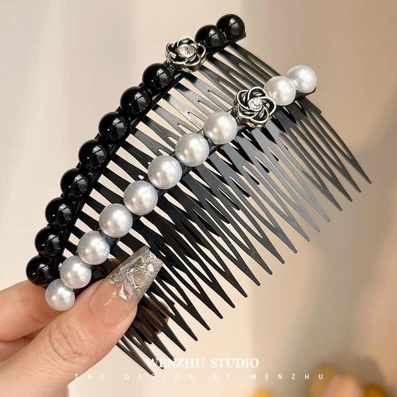 Peine Horquilla con Perlas de Plástico y Resina para Mujeres image 4