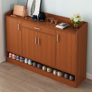 Youbang Shoe Cabinet Multifunctional Storage Cabinet Multi-Layer Imitation Wood Storage Cabinet Entryway Household Large Capacity Doorway Shoe Cabinet