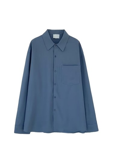 Casual Lightweight Mature Style Commute Simple Long-Sleeve Shirt for Men Autumn Youthful Loose Cool and Versatile Suit Shirt