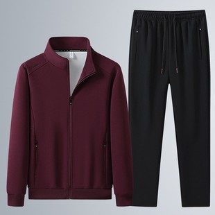 Spring and autumn new men's leisure sports two-piece sports leisure fashion trend plus size sports suit customization