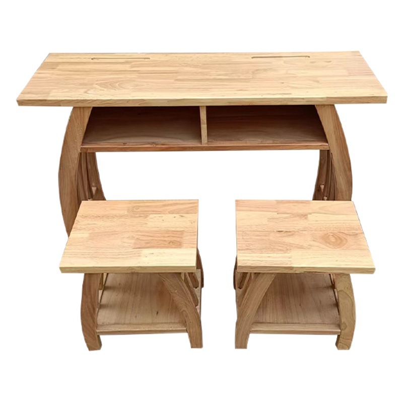 Factory Direct Sales of Solid Wood Chinese Studies Tables for Schools, Training Classes, Children's Reading Desks, Kindergarten Solid Wood Chinese Studies Tables