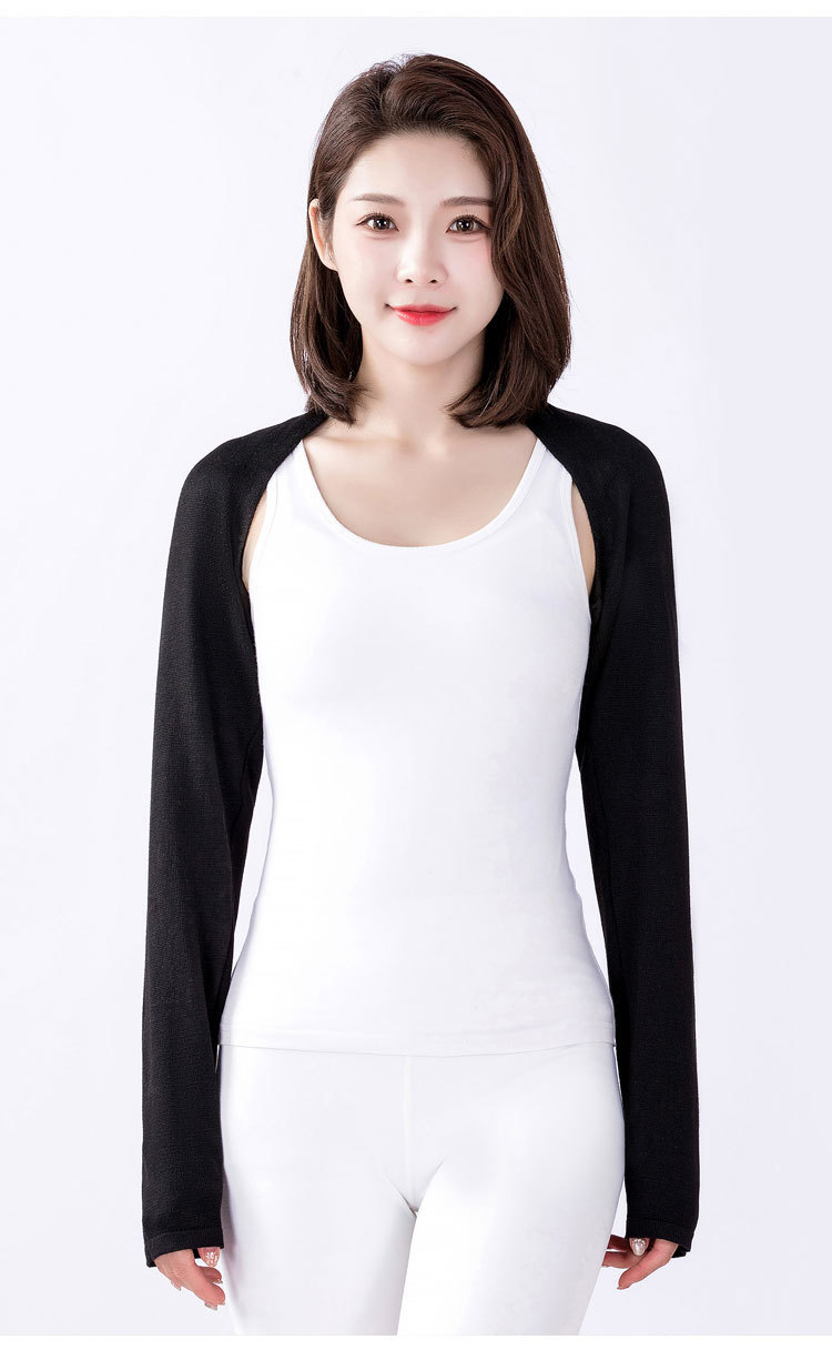 Summer Pure Cotton Shoulder Pads for Women, Long-Sleeved Arm Sleeves, Shoulder Pads, Thin Waistcoat, Warm Shawl, Air-Conditioned Sleeping Protection Against Cold