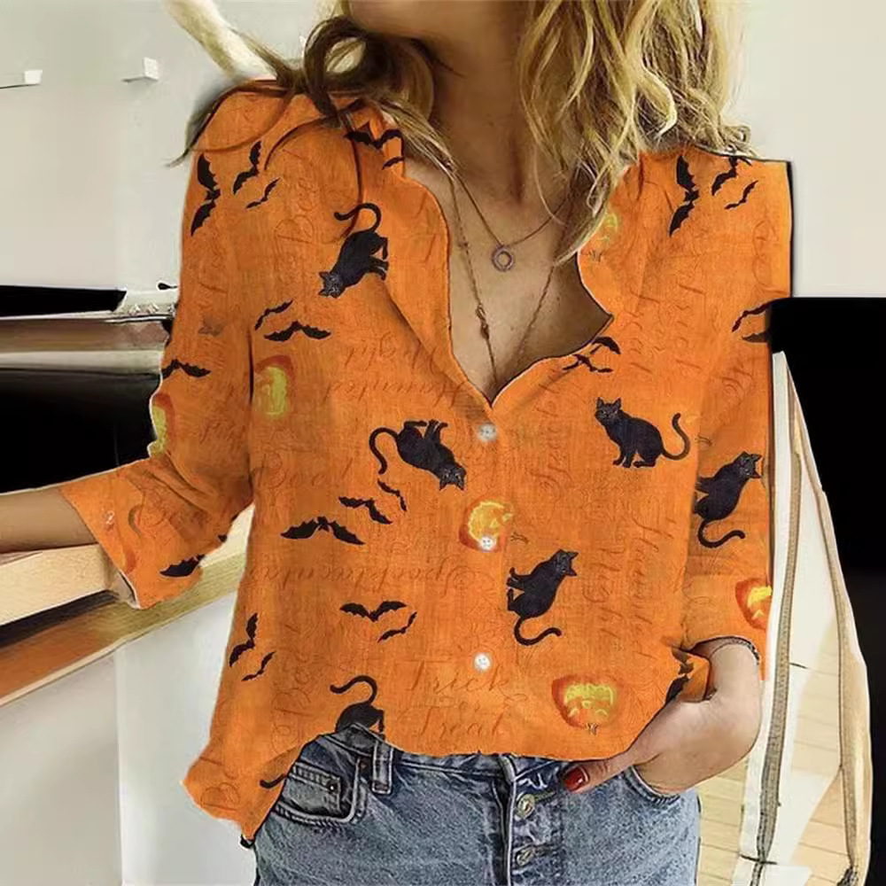 Camisetas de Moda Casual con Estampado y Cuello en V para Mujer, Primavera-Verano 2024, Comercio Exterior, eBay, Amazon image 4