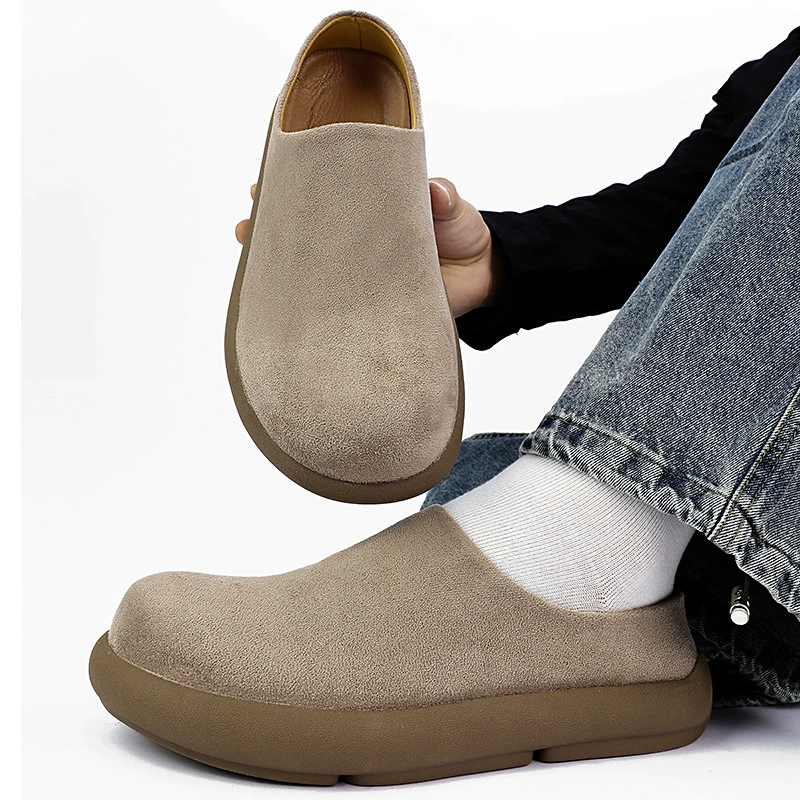 Мужские повседневные мюли Boken 2025, новые, большие размеры, с открытым носком, лоферы на одной ноге, 179