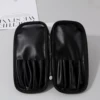 With zipper, black