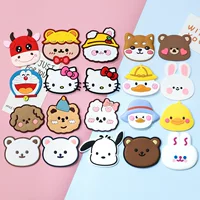 Мультфильм медведь собака ПВХ мягкий клей патч DIY аксессуары мобильный телефон оболочка чашка тапочки ящик для хранения автомобильный крючок