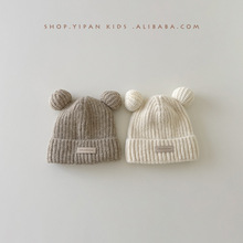 一潘 韩国婴儿帽子冬季ins婴幼儿保暖男宝宝针织帽宝宝毛线帽批发