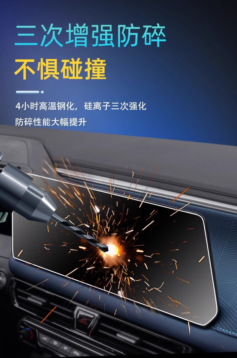 2023 Gac Trumpchi GS3 Tempered Film Car Navigation Screen Central Control Film Frosted 23 Decorative Speed