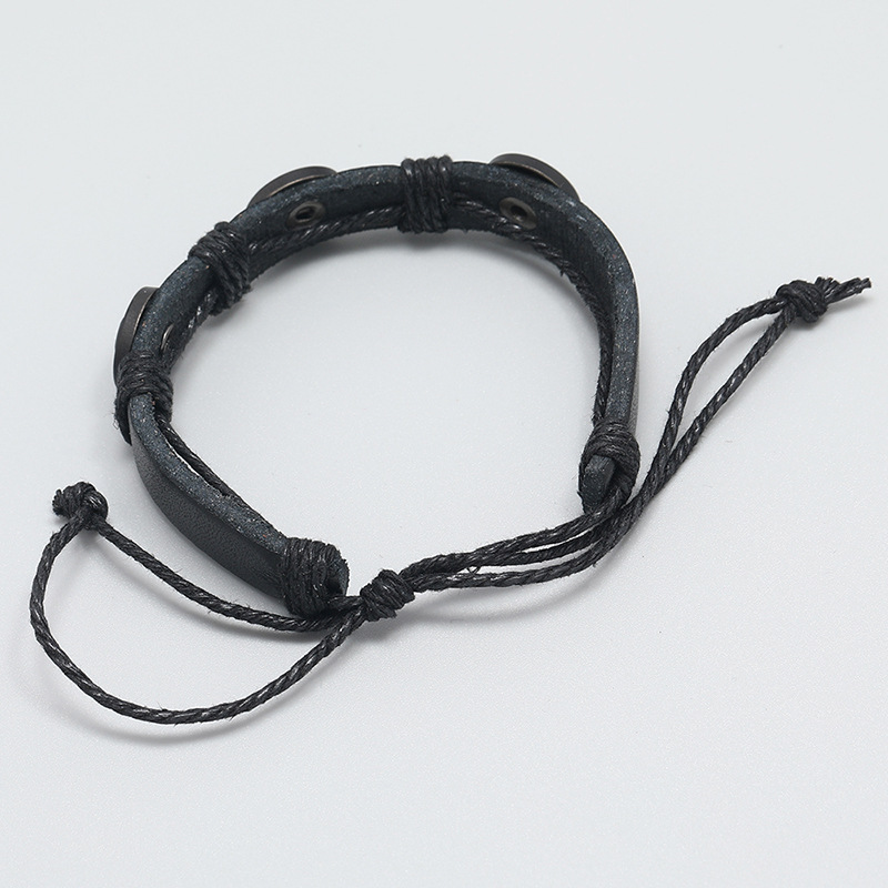 personality fashion black skull bracelet wholesale jewelry