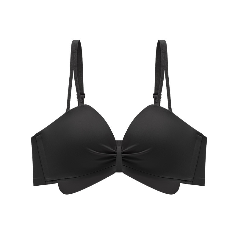 C23 piel suave, cerosa y suave, cómoda sin anillo de acero, pecho pequeño, recogido, ropa interior anti-caída, sujetador ajustable para mujer, mujer