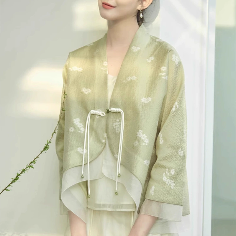 Цин Шужай Летний новый китайский стиль с рюшами