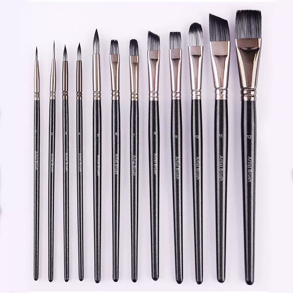 Universal brush, set, 12 pieces