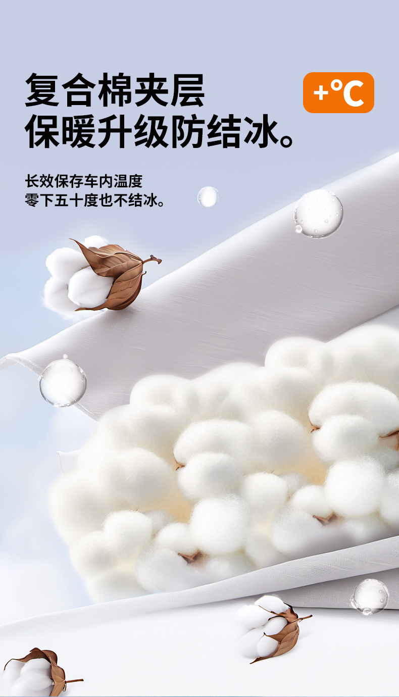 Car Snow Shield Winter Thickened Black Magnet Anti-Frost Anti-Freeze Snow Cover Car Snow Shield Anti-Frost Anti-Freeze