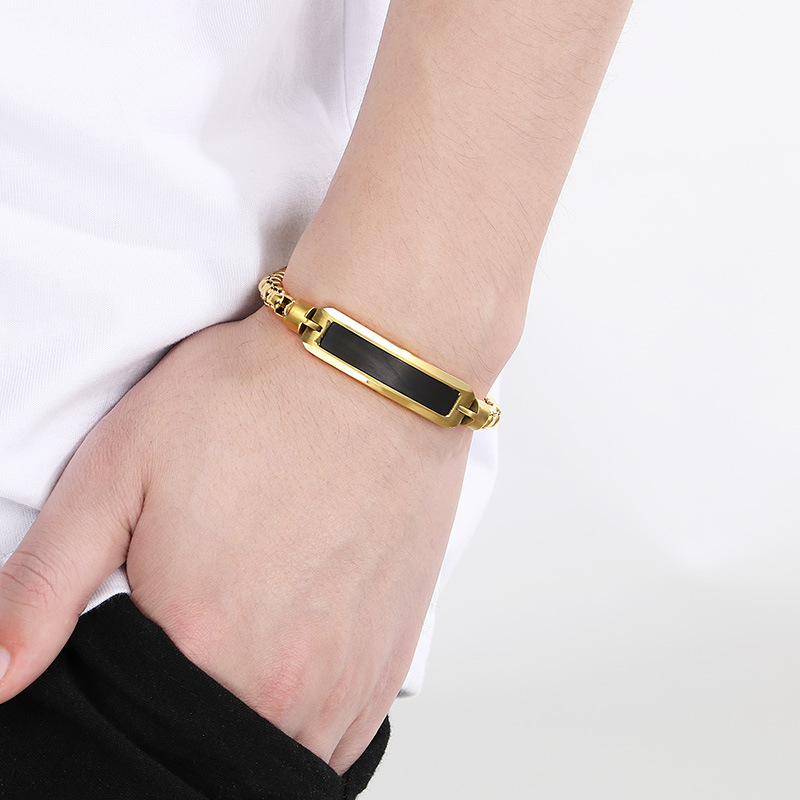All Seasons Season Retro Classic Style Geometric 304 Stainless Steel Plating Men's Bracelets Men's Chain Bracelets