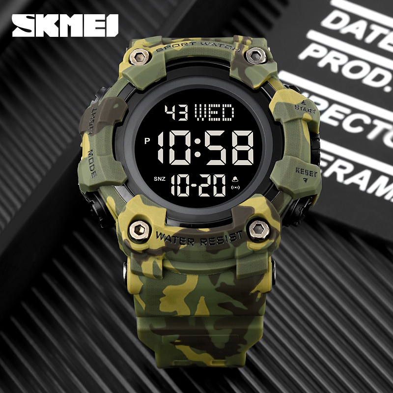 Skmei Fashion Reloj electrónico de los deportes de los hombres reloj luminoso impermeable multifuncional de Venta caliente 1968