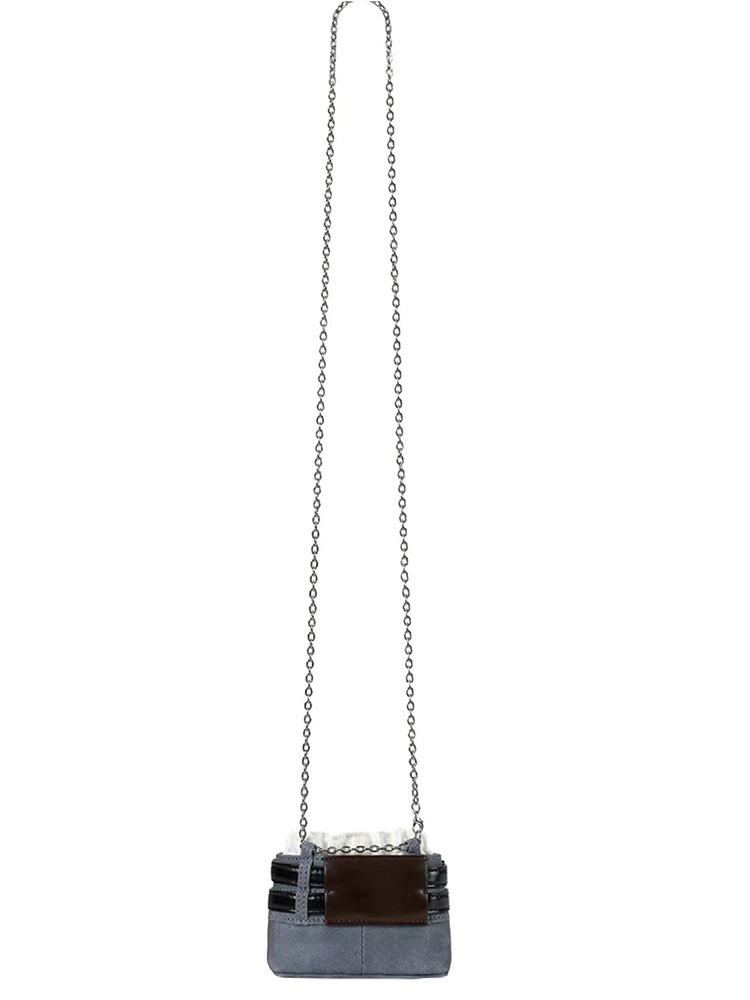 Cintura con fibbia di design coreano di nicchia, piccola catena, tracolla MINI, borsa per cellulare, nuovo modello_voghion.com