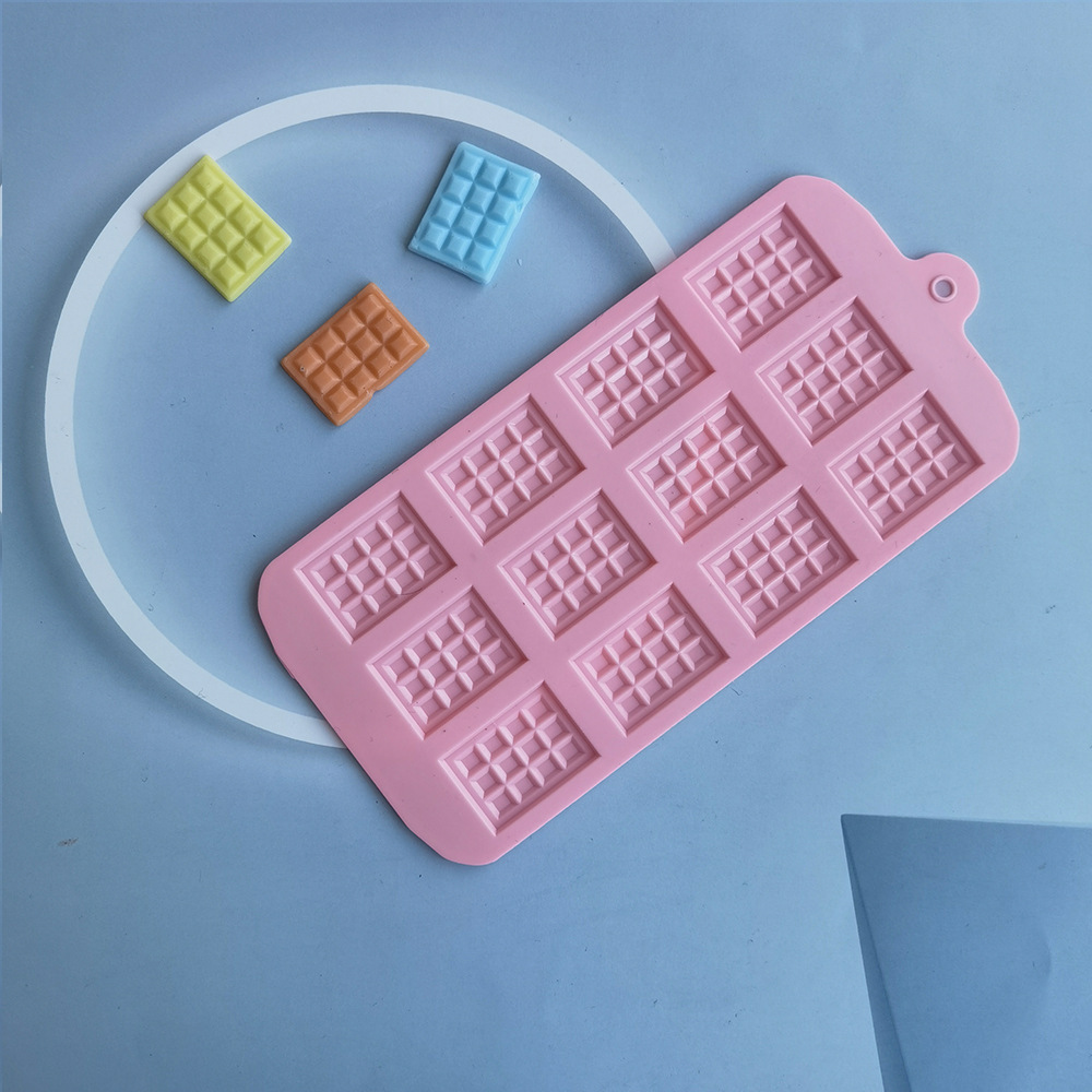 Silicone 12 torta de chocolate waffle chocolate molde de silicona molde de postre utensilios de cocina para hornear harina de arroz