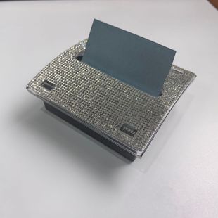 Diamond-Studded Sticky Note Holder Plastic Sticky Note Holder Reusable Sticky Note Box Tissue Box