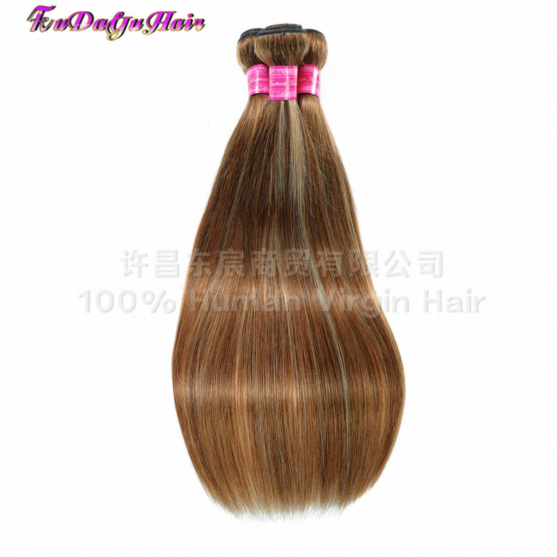 P4 / 27 # cortina de cabello de color cuerpo. cabello humano recto cortina de cabello real peluca europea y americana