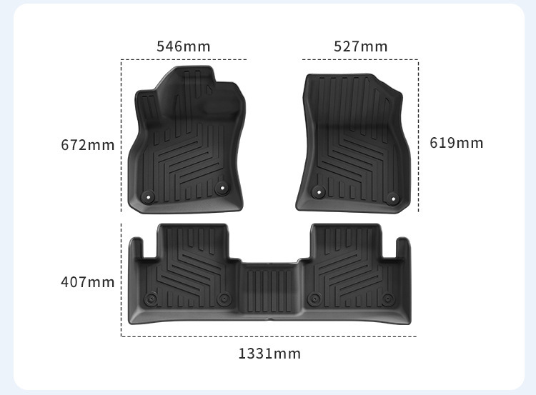 Suitable for 23-26 Lynk & Co 03 Car Floor Mats, Special Tpe Floor Mats, Stain-Resistant and Waterproof Trunk Mats