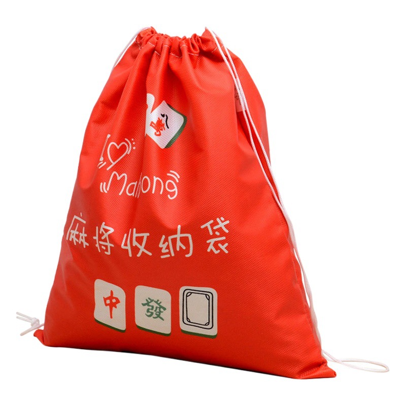 Mahjong Card Storage Bag Cloth Bag Card Bag Tube Bag Mahjong Seed Bag Packing Bag Extra Large Canvas Thickened Collection Bag