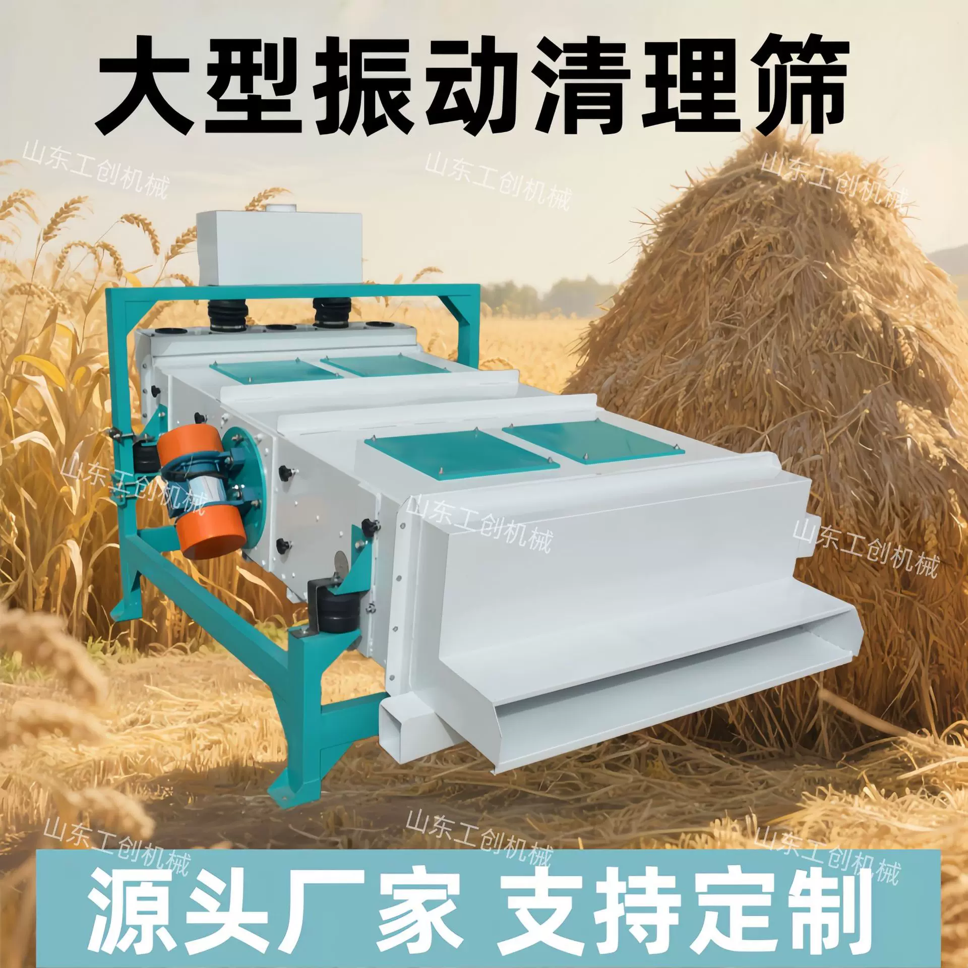 全自动杂粮振动清理筛粮食筛选清杂分离机荞麦颗粒物料除杂分级筛