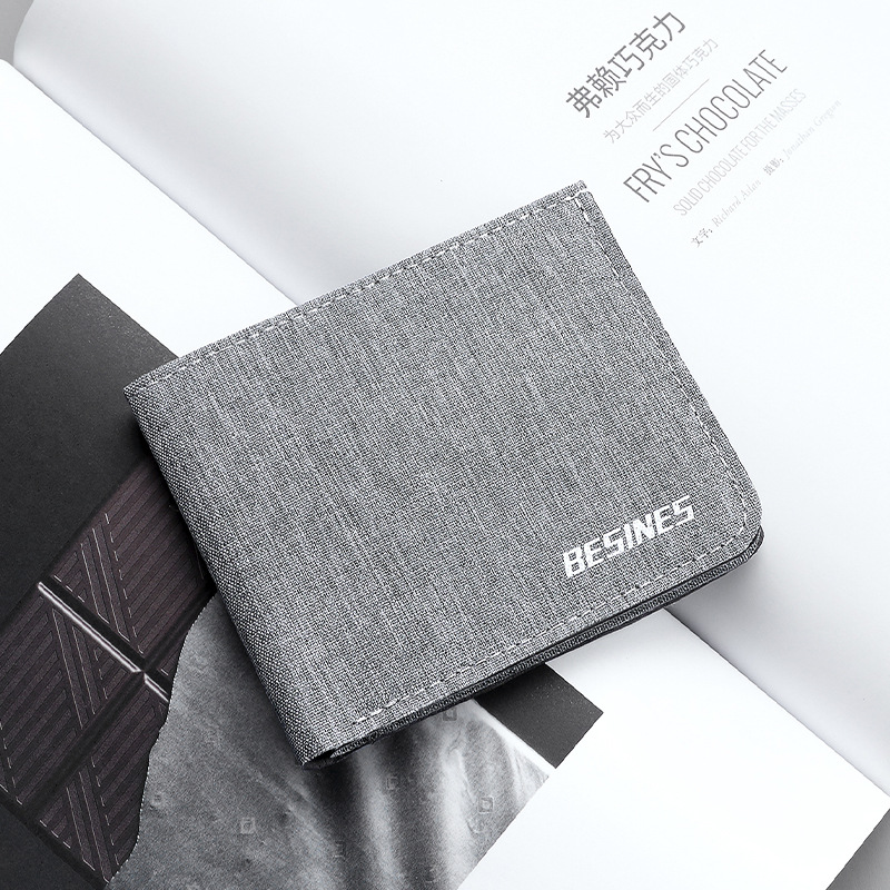 Cartera de chicos ultra delgada, cartera de chicos corta, cartera de chicos jóvenes, cartera plegable para hombres, cartera de estudiantes compacta para mujeres