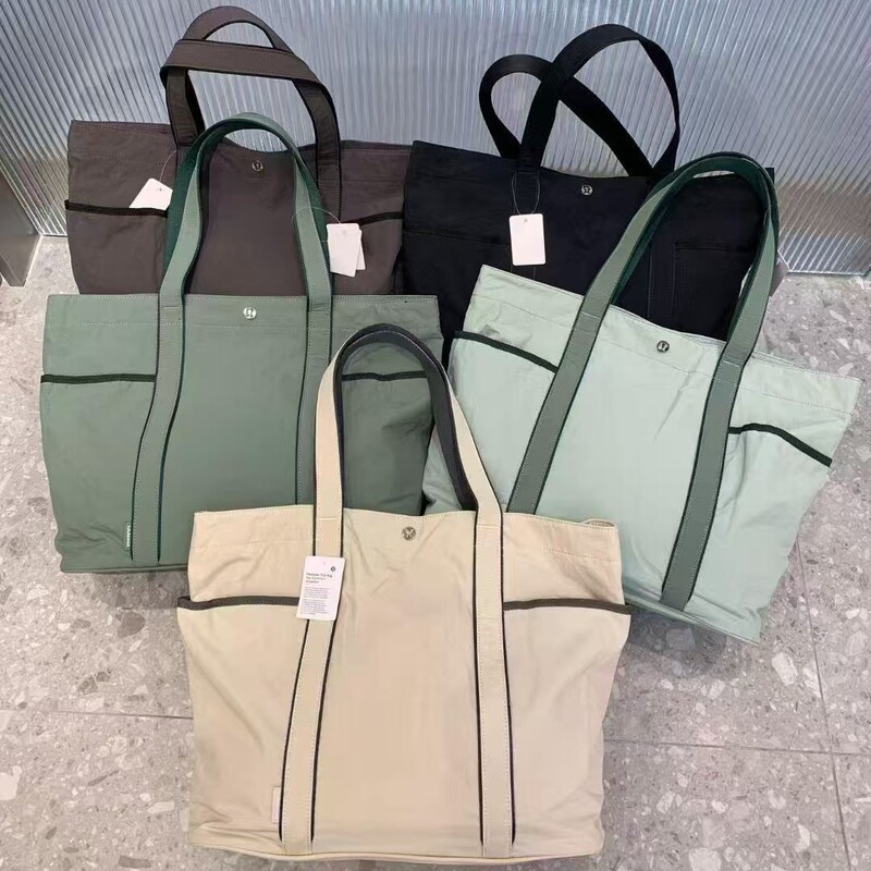 LU brand 20L large-capacity women's bag, new multi-pocket waterproof canvas bag, yoga tote bag, handbag, shoulder bag LU brand 20L large-capacity women's bag, new multi-pocket waterproof canvas bag, yoga tote bag, handbag, shoulder bag