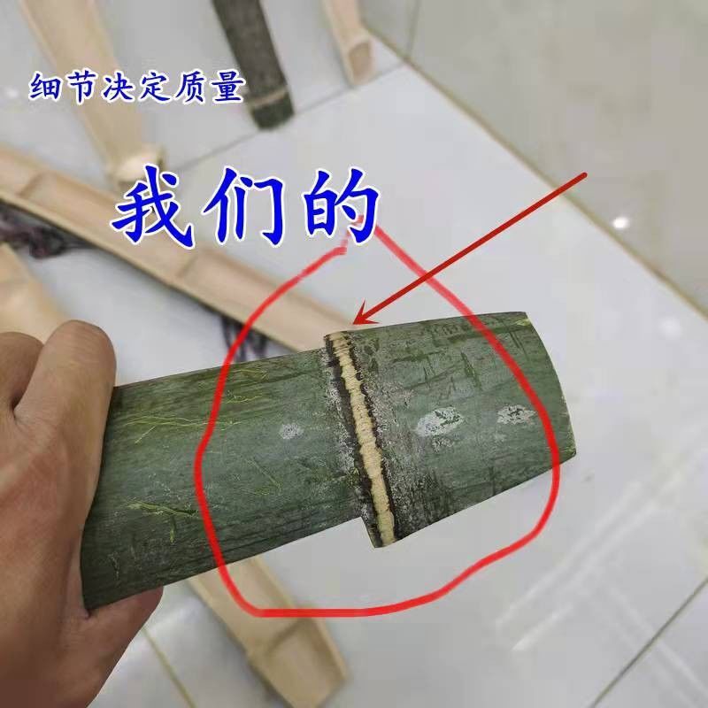 水を運ぶためのLao Nan竹扁担、建設現場の庭の装飾パフォーマンス小道具用に幅広に特別に設計、家庭用サイズの竹扁担|undefined