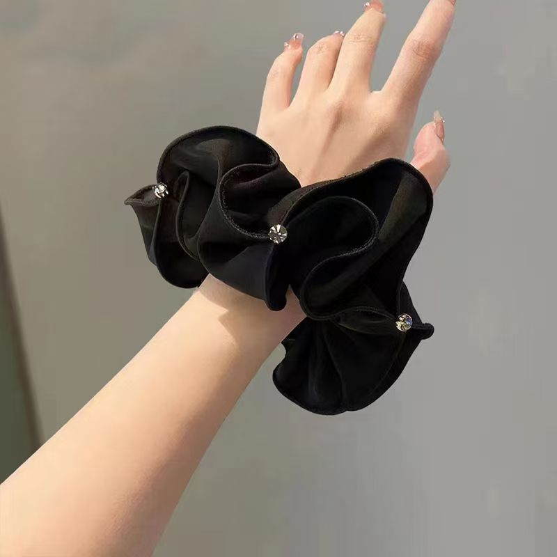 Élastique à cheveux élégant avec strass pour queue de cheval_voghion.com