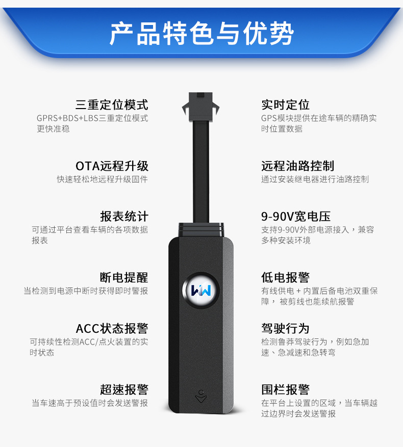 Cross-Border Southeast Asia Car Gps Tracker 4g Real-Time Tracking Anti-Theft Remote Oil Cut-Off Beidou Gps Locator