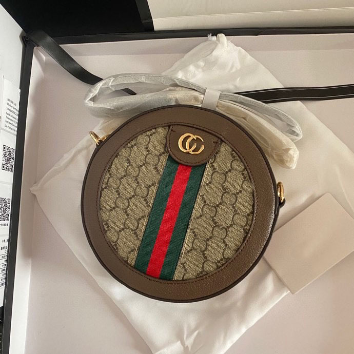 Classic Ophidia Series Round Cake Bag Presbyopic Universal One-Shoulder Cross-Body g Women's Bag Double g