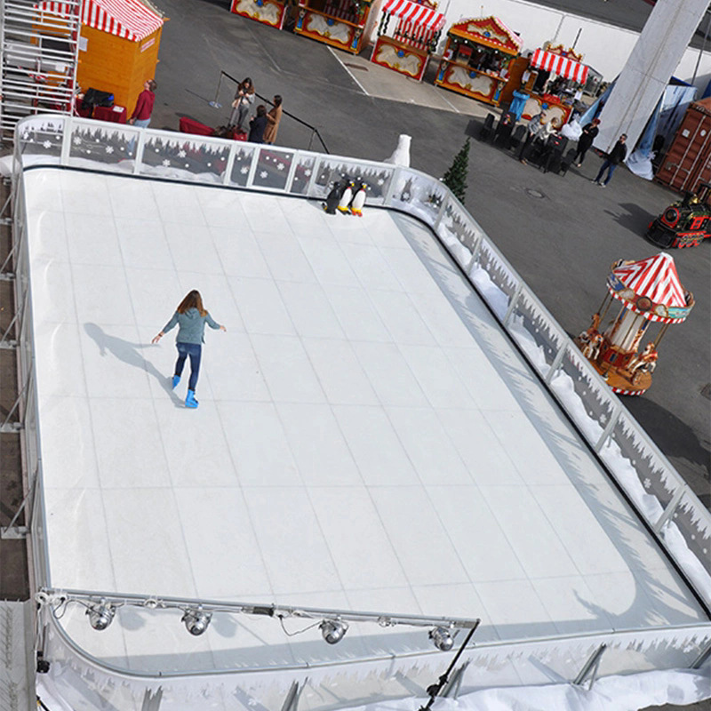 移动聚乙烯仿真冰板 旱冰溜冰板 液态合成室内滑冰场 UPE仿真冰场